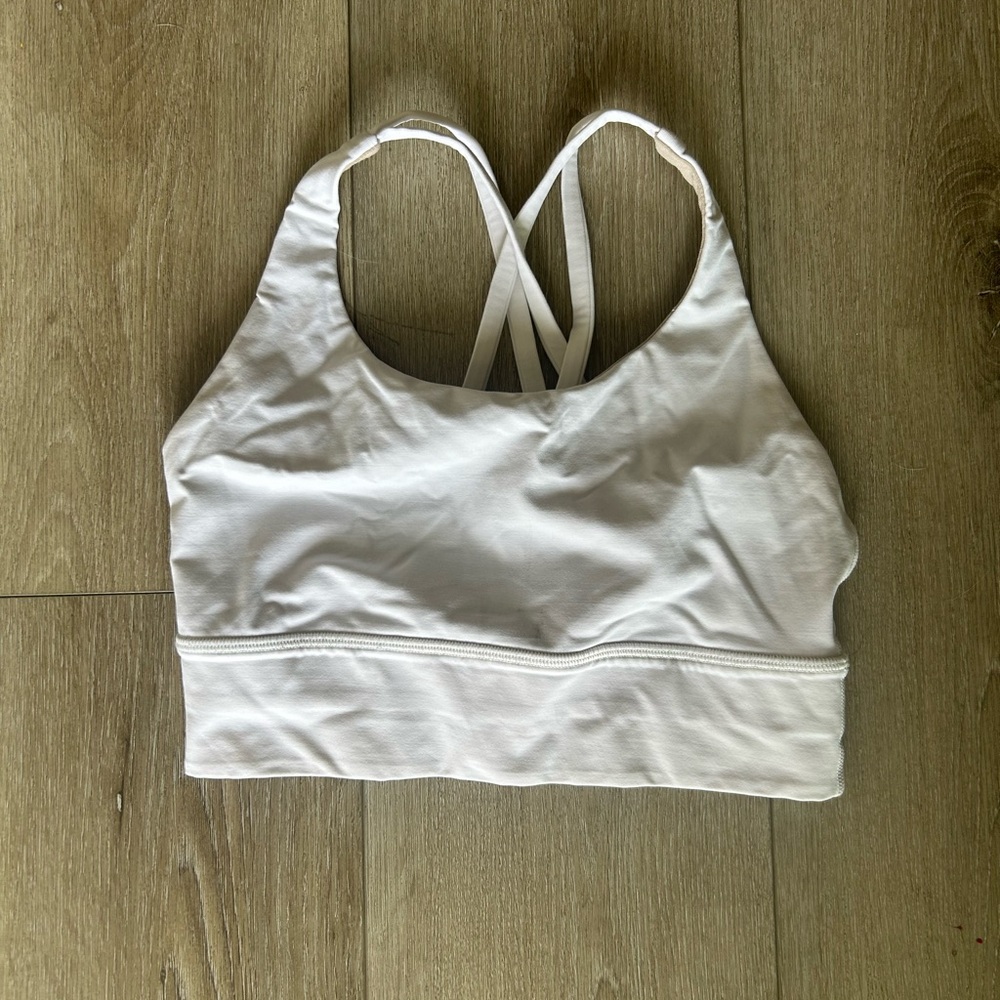 Lululemon White Longline Sports Bra